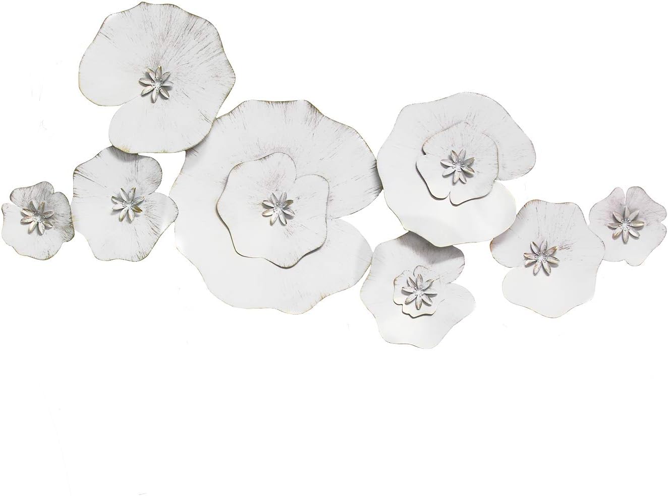 Stratton Home Decor S13557 Centerpiece, 40.75 W X 2.95 D X 17.32 H, White Pack of 2