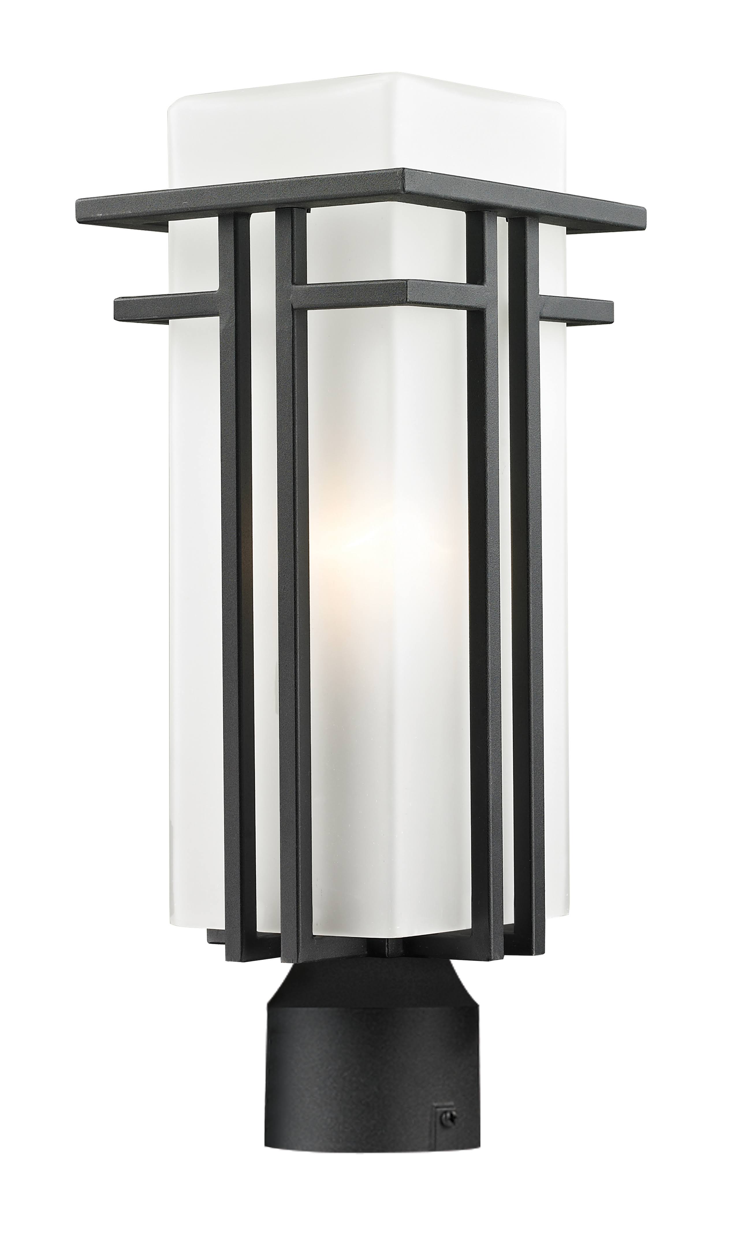Z-Lite 549PHM-BK-R Abbey Outdoor Post Light, Black