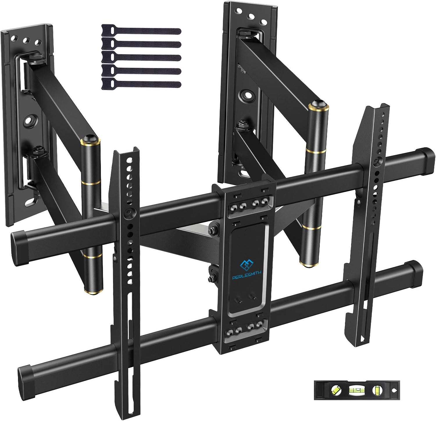 Corner TV Wall Mount Full Motion- Corner TV Bracket Fits 37-65 Inch LED, LCD 4K Flat Curved Screen TVs- Hold up to 99 lbs Max VESA 600x400 W/Tilt, Swivel and Level Pack of 2