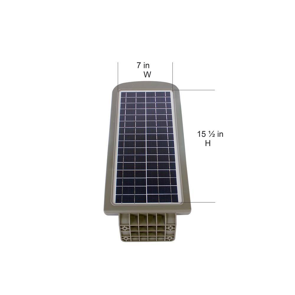 Gama Sonic 12-Watt 140-Degree Dark Grey Motion Activated Solar Outdoor