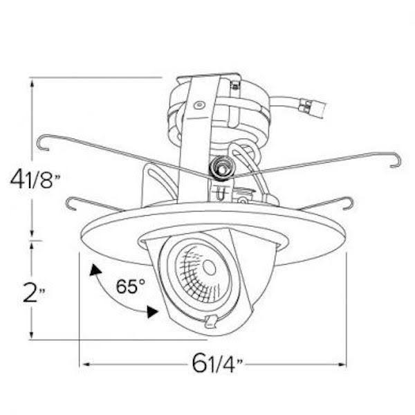 Elco Lighting EL59727B 12.6W 5 inch Round LED Adjustable Pull-Down Insert Black Finish 2700K by BUYRITE Electric