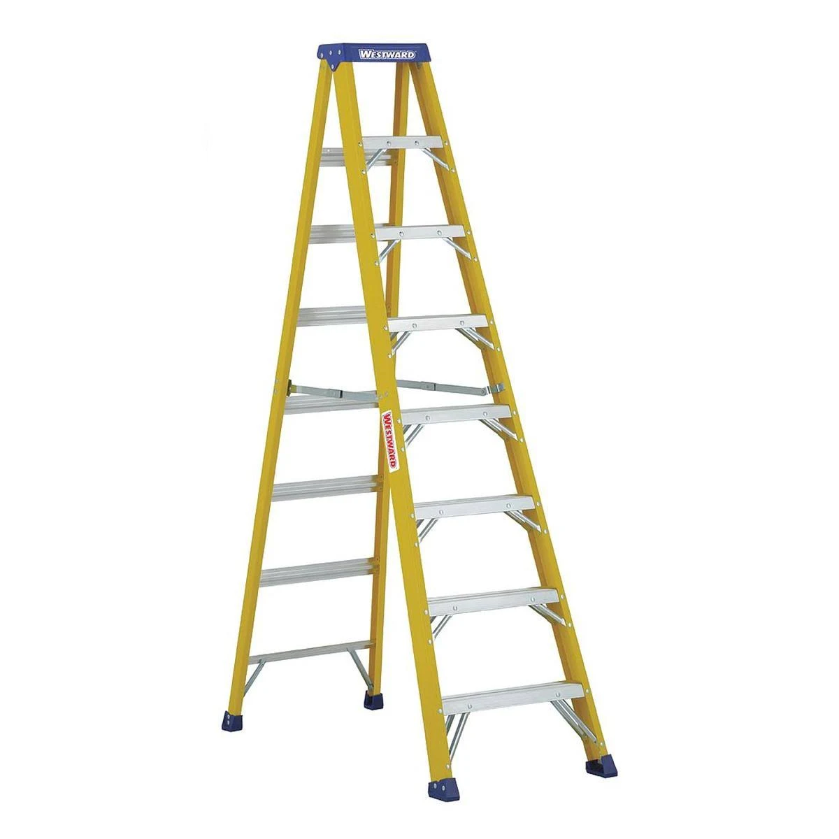 Westward 44YY47 8 ft Fiberglass 375 lb Capacity Stepladder IAA