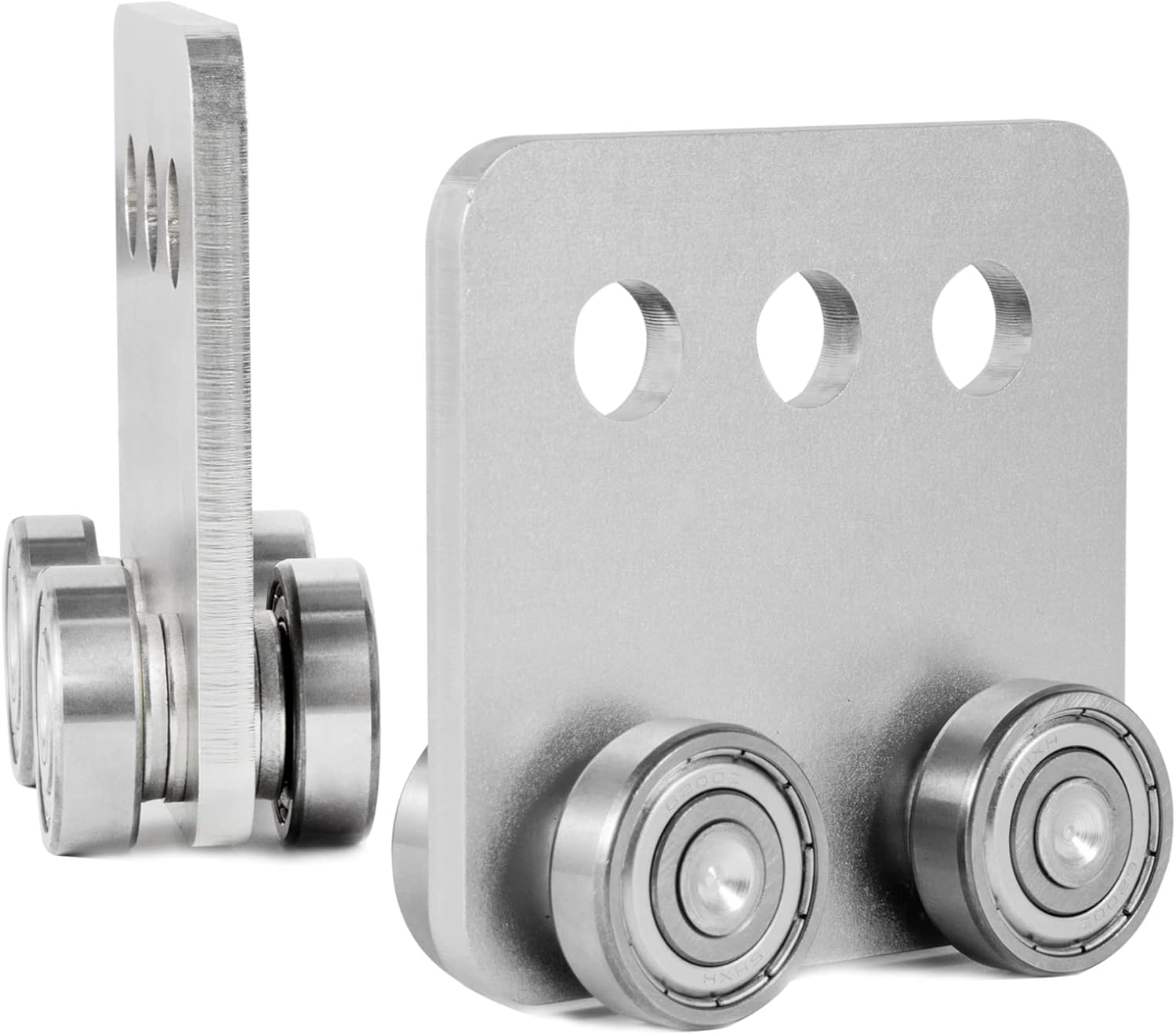 Upgraded 4 Wheel Trolley Assembly, Four Bearing Strut Channel Trolley Hardware, Silent Stable Welded Roller Trolley for Beam Hoist 1-5/8