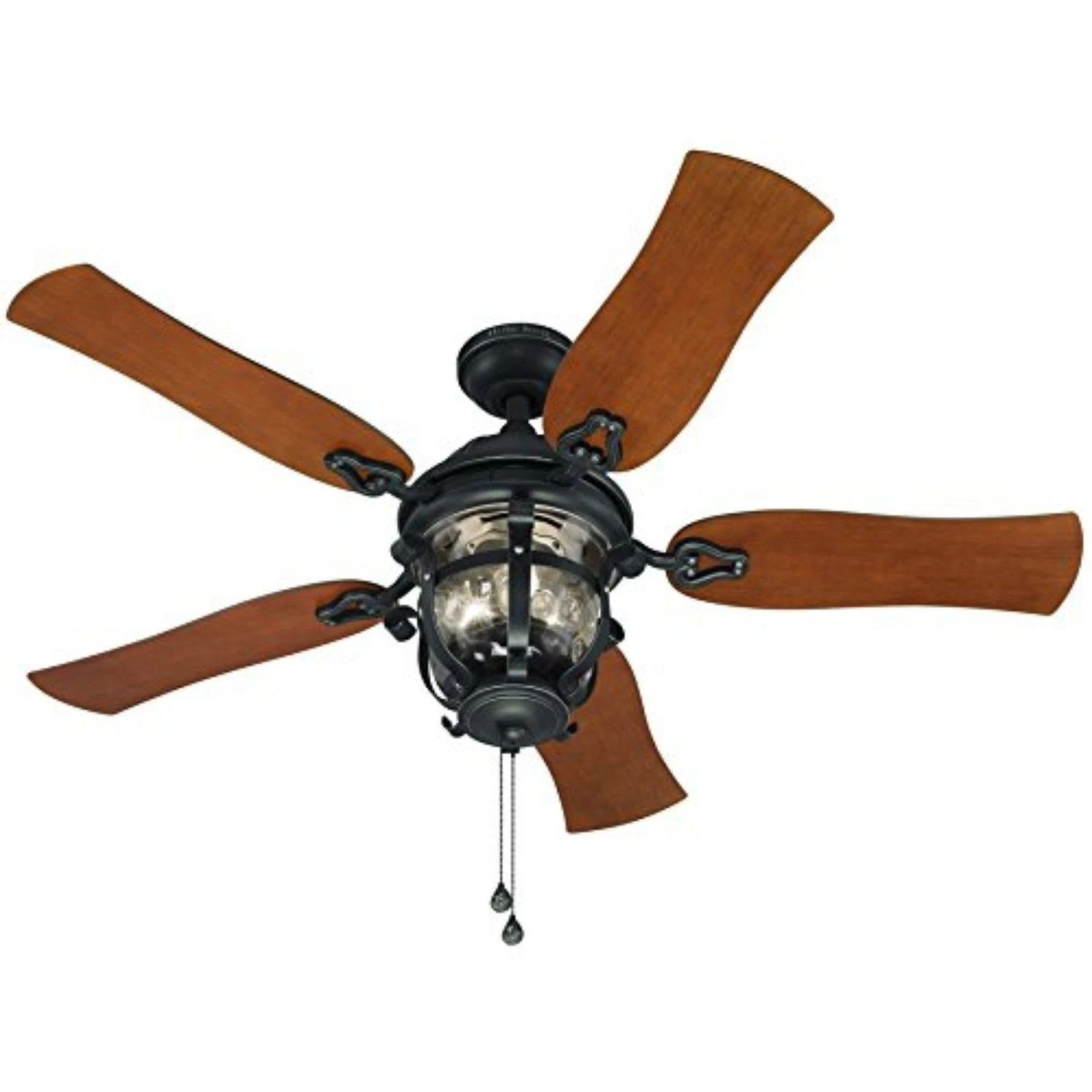 Harbor Breeze Lake Placido 52in Aged Iron Outdoor Downrod or Flush Mount Ceiling Fan with Light Kit