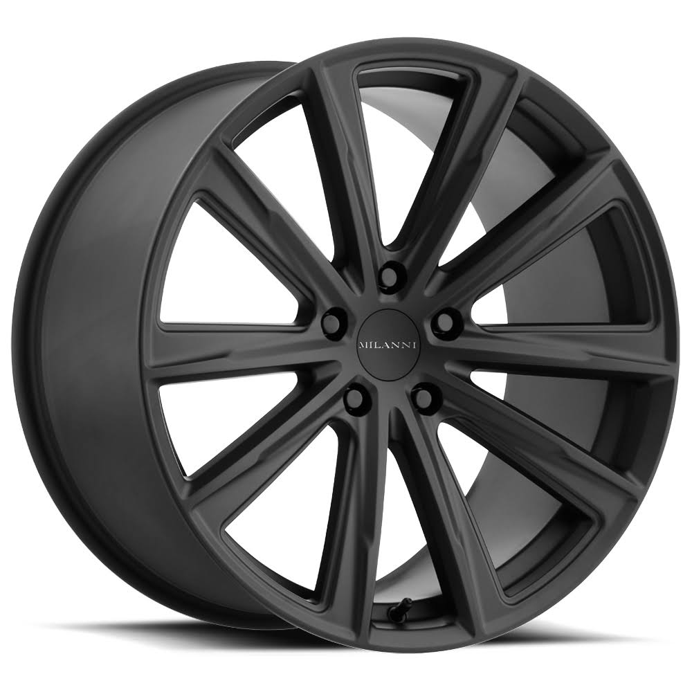 Milanni Splinter 22x9 5x115 20et Satin Black Wheel