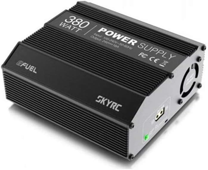 SKYRC eFuel 380W 24V 16A Power Supply with Active PFC Features, Short-circuit Protection, and Overload/Error Indication