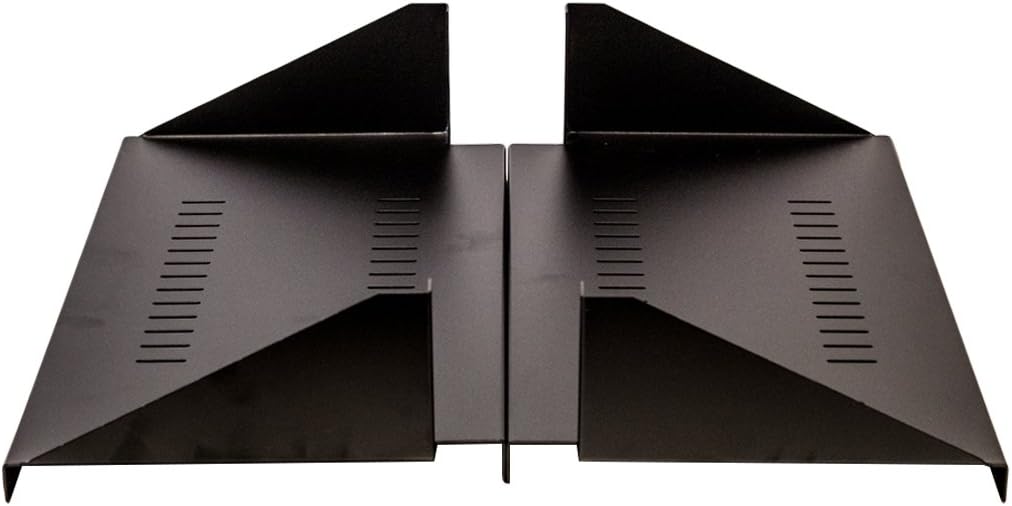 NavePoint 2U Cantilever Server Shelf Rack Mount 19 Inch 2 Piece Set Center Weighted Vented Pack of 2