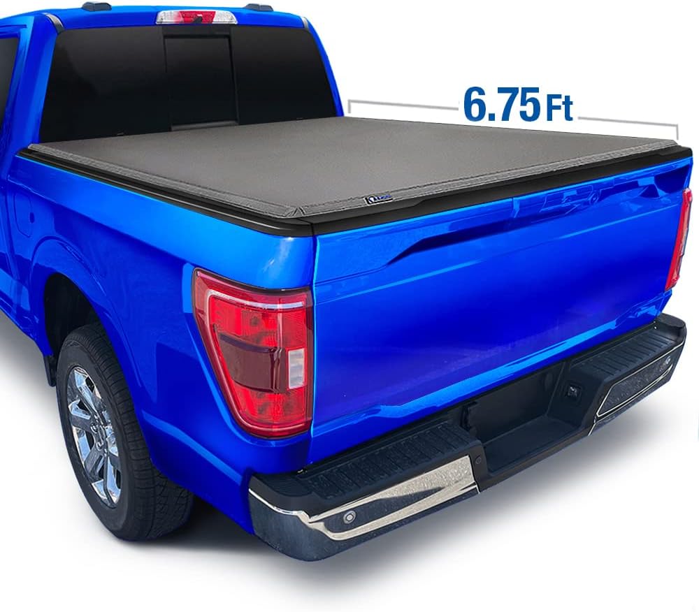 Tyger Auto T1 Soft Roll Up Truck Bed Tonneau Cover Compatible with 1999-2016 Ford F-250 F-350 Super Duty | Styleside 6.75' Bed (81
