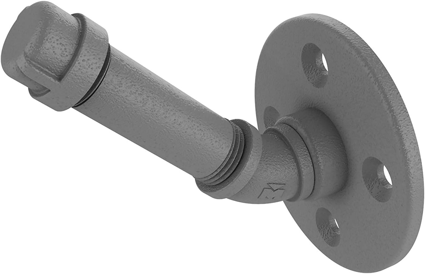 Allied Brass P-300-HK Pipeline Collection Single Robe Hook, Matte Gray Pack of 2