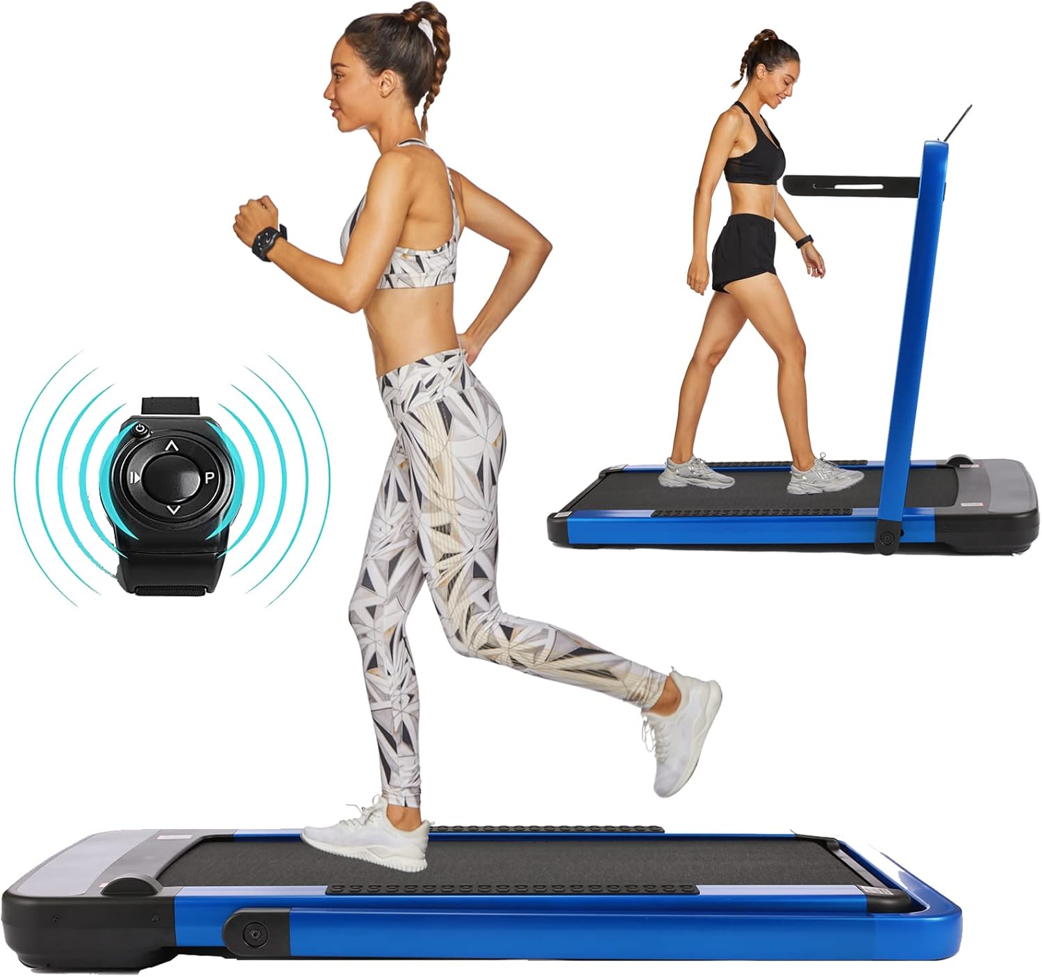 Mauccau Under Desk Treadmill Folding Treadmill for Home, Electric Treadmills with Remote Control Exercise Fitness Trainer Walking Running Machine