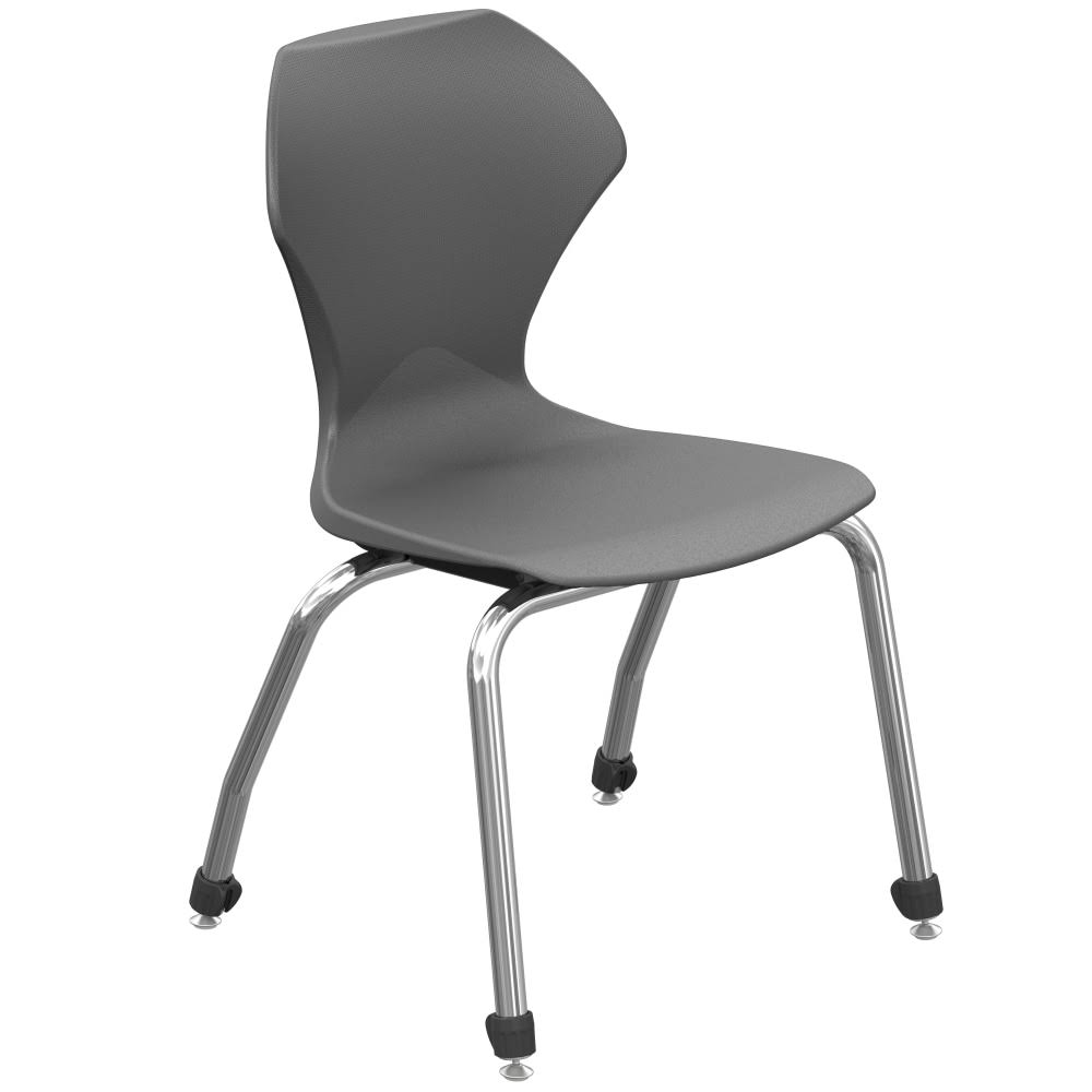 Marco Group Apex Series Stacking Chairs 16In.H Charcoal/Chrome Pack of 4