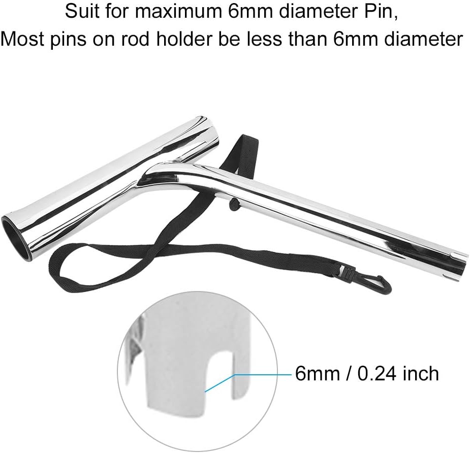 Fishing Rod Holder, Stainless Steel Fishing Rod Holder Pole Mount Bracket Tool Accessory for Marine Boat for outrigger rod holders for boat rod holders for boat fishing rod holder clamp on rod holders