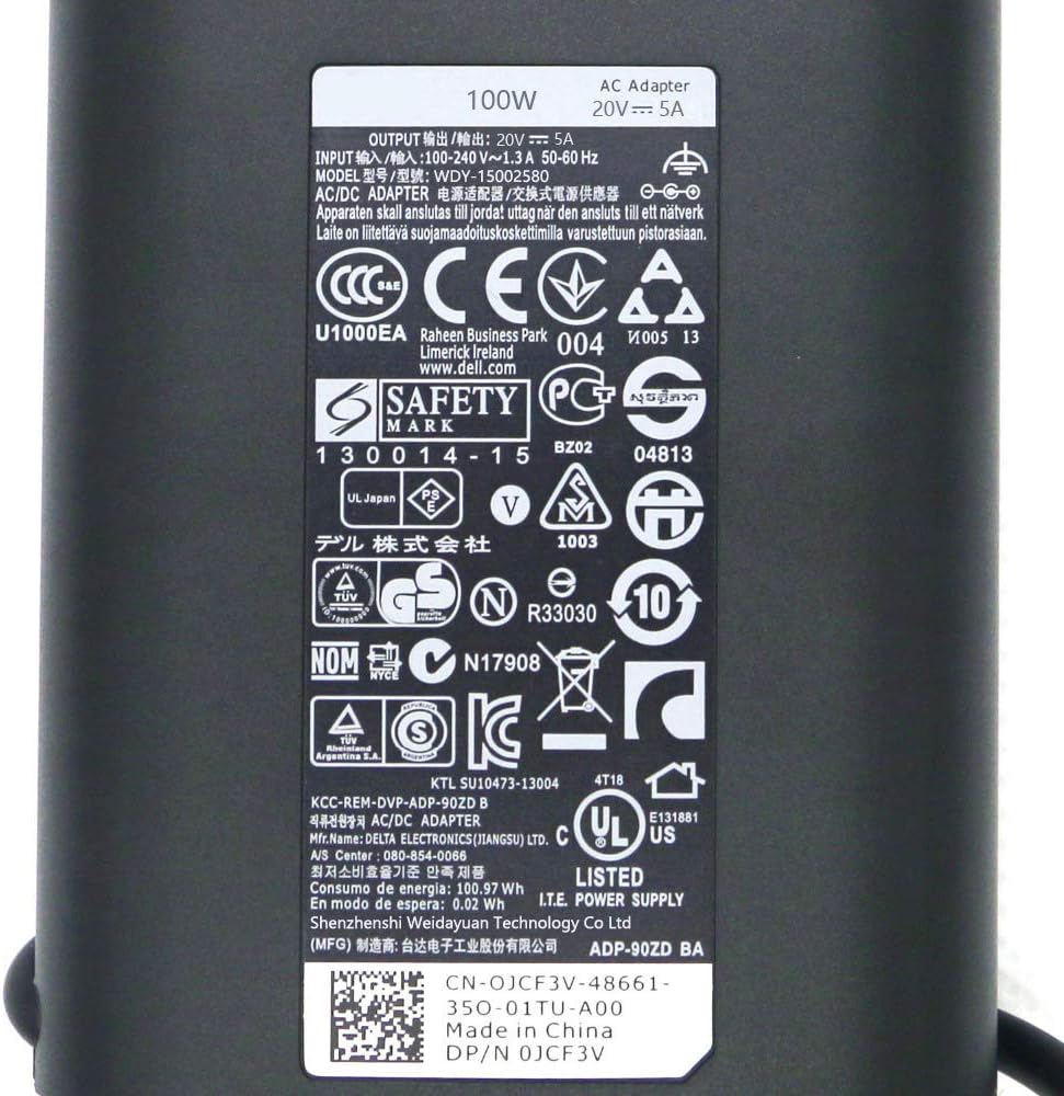 Ac Charger Compatible for Razer Blade 19.8V 8.33A 165W Laptop Charger AC Power Adapter RC30-0165 Power Cord