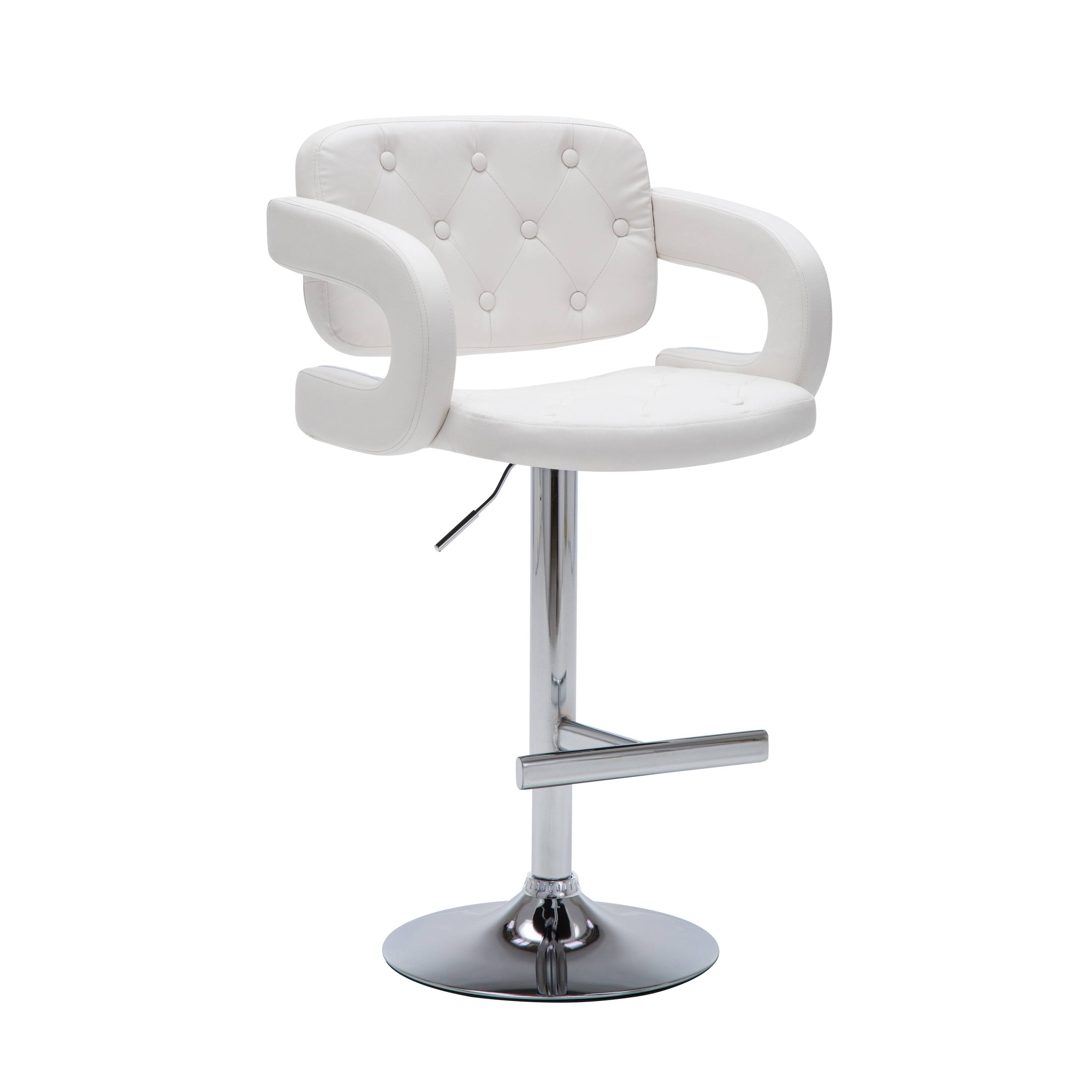 AC Pacific Acbs24 Bar Stool, White