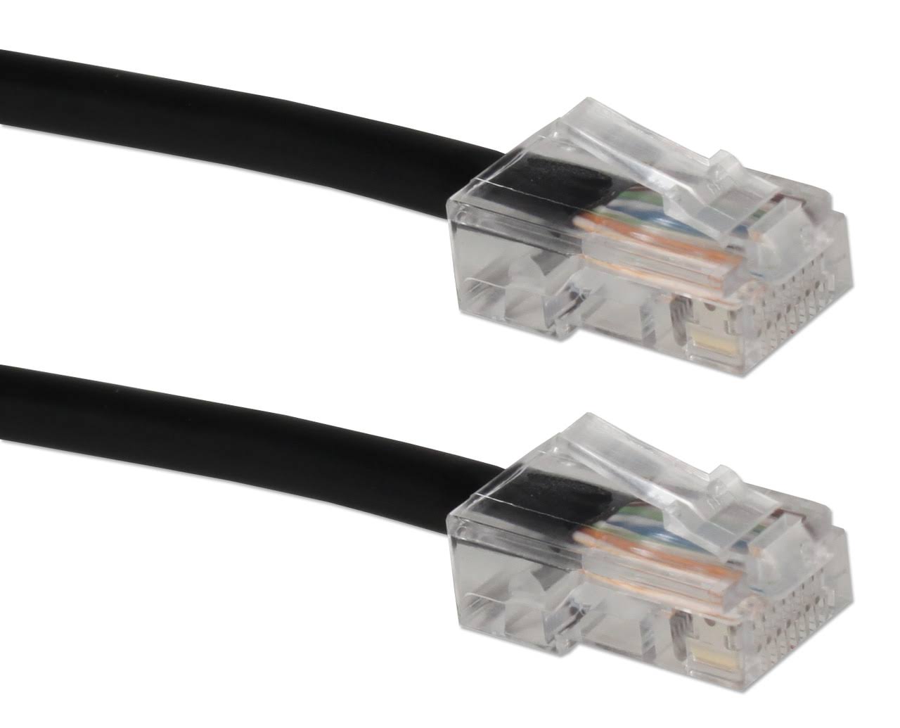 Qvs 175ft Cat6 Gigabit Solid Black Patch Cord with PoE Support
