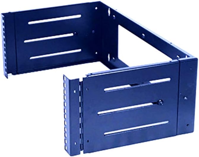 RAISING ELECTRONICS 4U Wall Mount Open Frame 19inch Server Equipment Rack Threaded 12-18inch Depth Black (4U Adjust Depth) Pack of 2