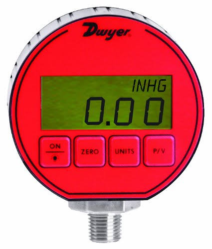 Dwyer DPG Series Digital Pressure Gauge, +/-0.5% Full Scale Accura...