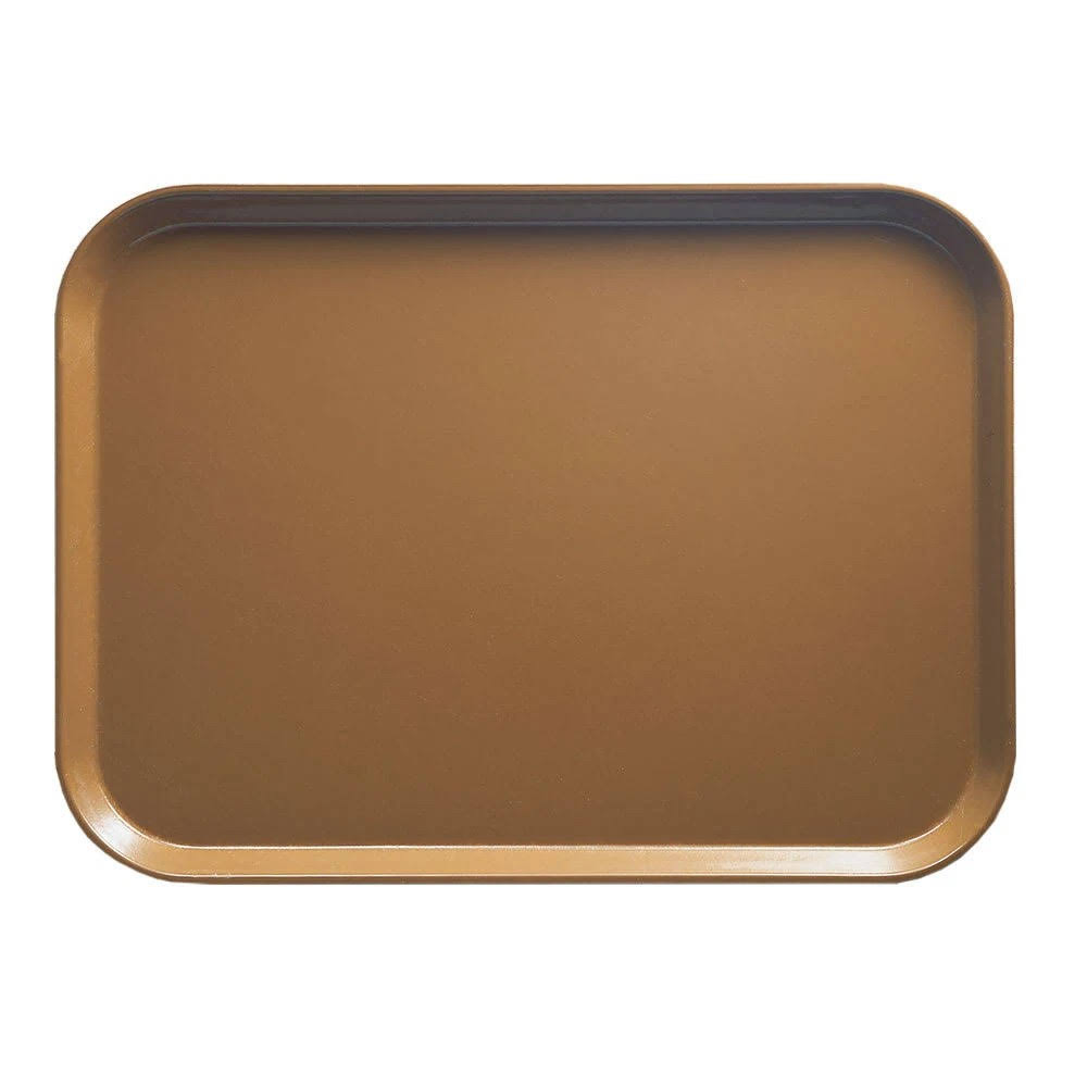 Cambro 1014508 Suede Brown Fiberglass Cafeteria Tray - Stain Resistant - Stacking Lugs