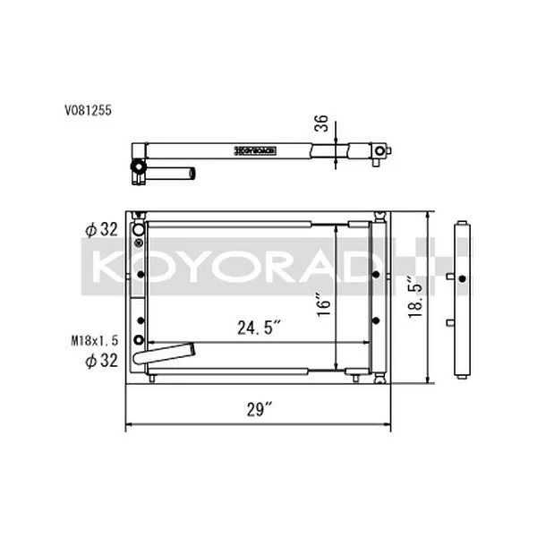 Koyo V081255 94-01 Acura Integra w/K-Series Swaps (2.0/2.4L) Radiator