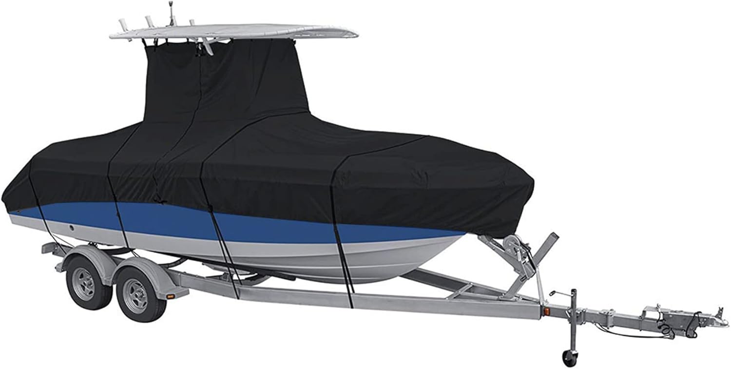 labwork 420D Classic Accessories DryGuard Heavy Duty Waterproof Boat Cover Replacement for Center Console Style Boats with T-Top Roofs
