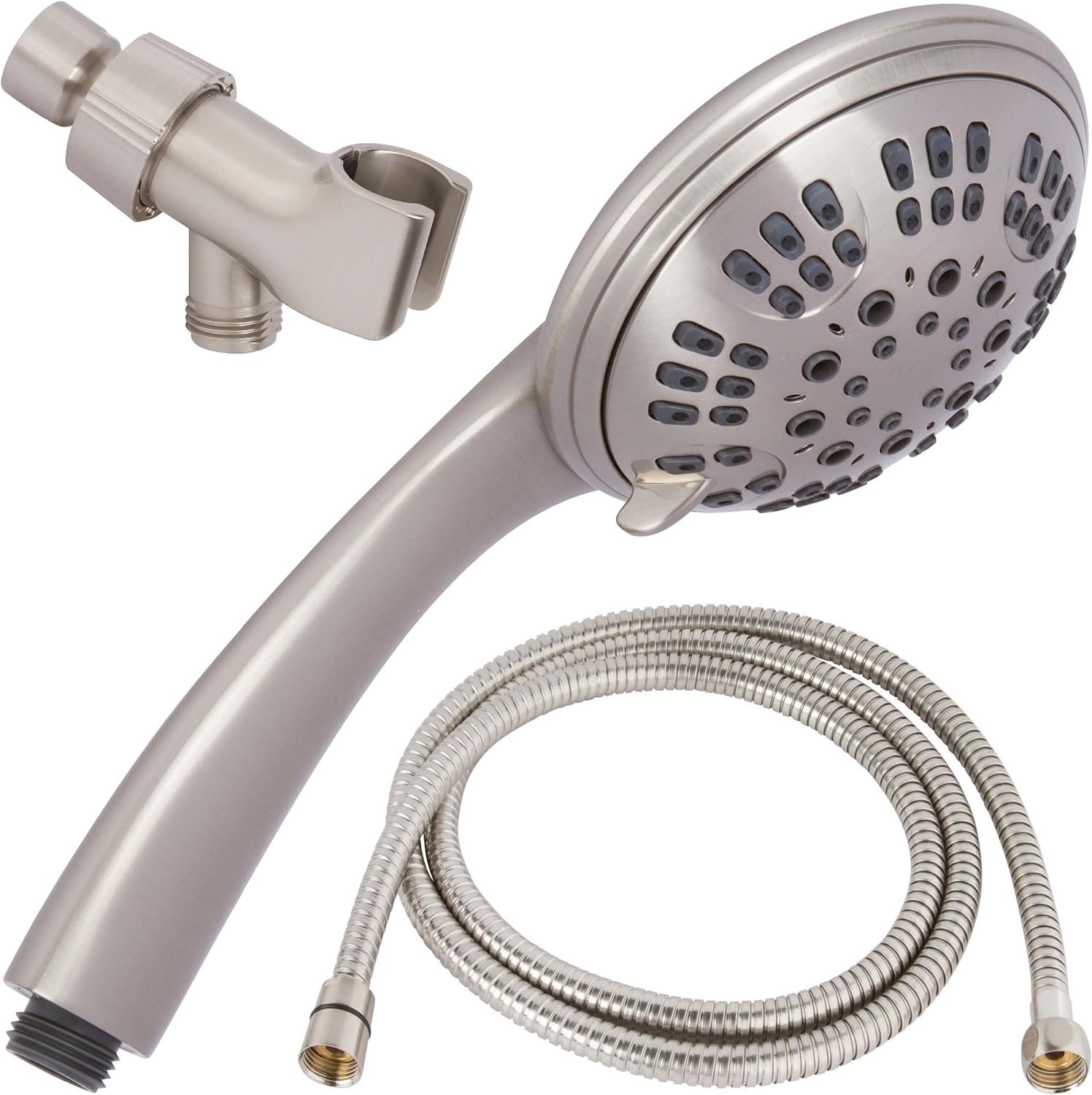 6 Function Handheld Shower Head Kit - High Pressure, Removable Hand Held Showerhead With Hose & Mount And Adjustable Rainfall Spray, 1.8 GPM - Oil-Rubbed Bronze & California Certified Pack of 2