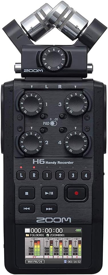 Zoom H6 Portable Recorder Kit with a Custom Windbuster, AD-17 AC Adapter and a 16GB SDHC Memory Card Ultra