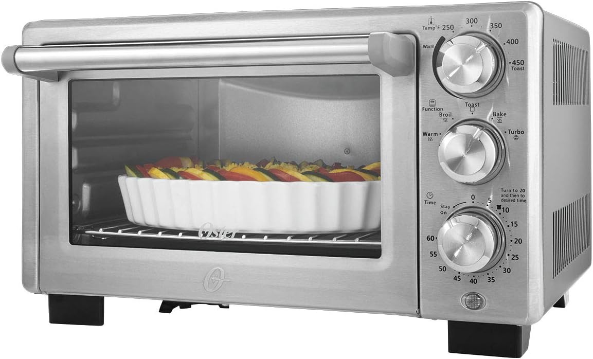 Oster Designed for Life 6-Slice Toaster Oven, Silver Pack of 2