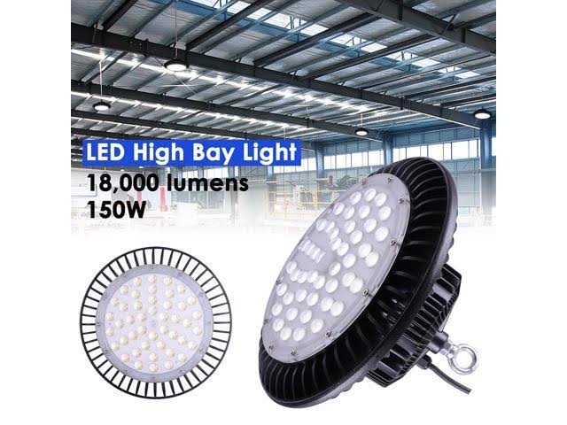 Delight 4 Pack 150W UFO IP65 High Bay LED Light 18000LM 6500K Factory Lighting