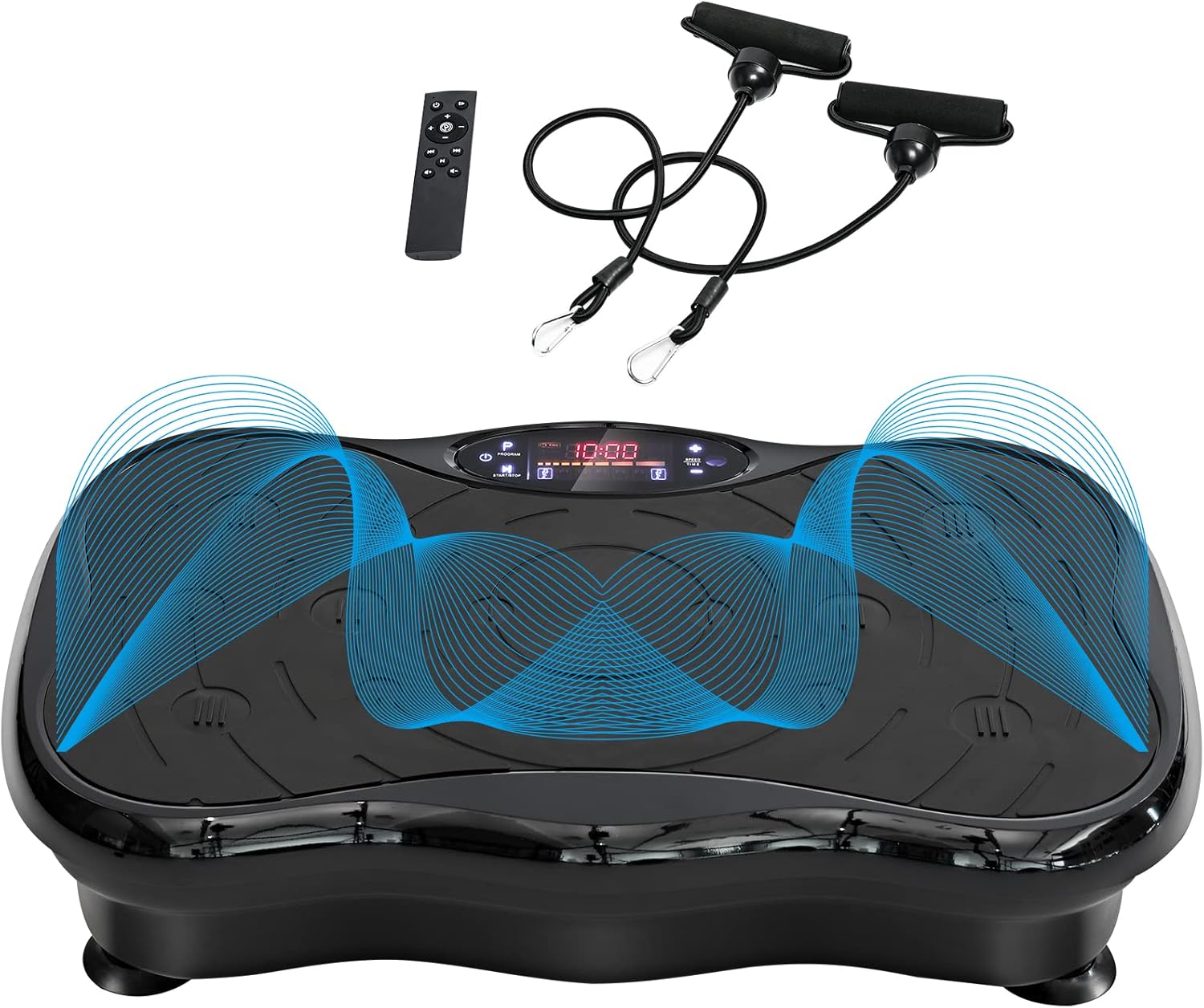 NEWERA GYM Vibration Plate Exercise Machine Whole Body Vibrating Board for Weight Loss & Home Workout, Fitness Platform with Remote Control/USB Connection/Resistance Bands