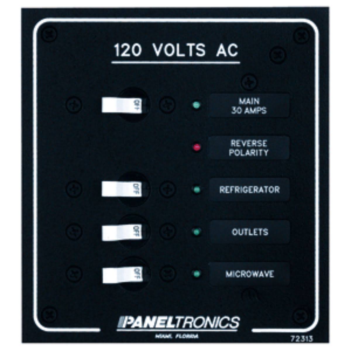 Paneltronics Standard AC 3 Position Breaker Panel u0026 Main with LEDs