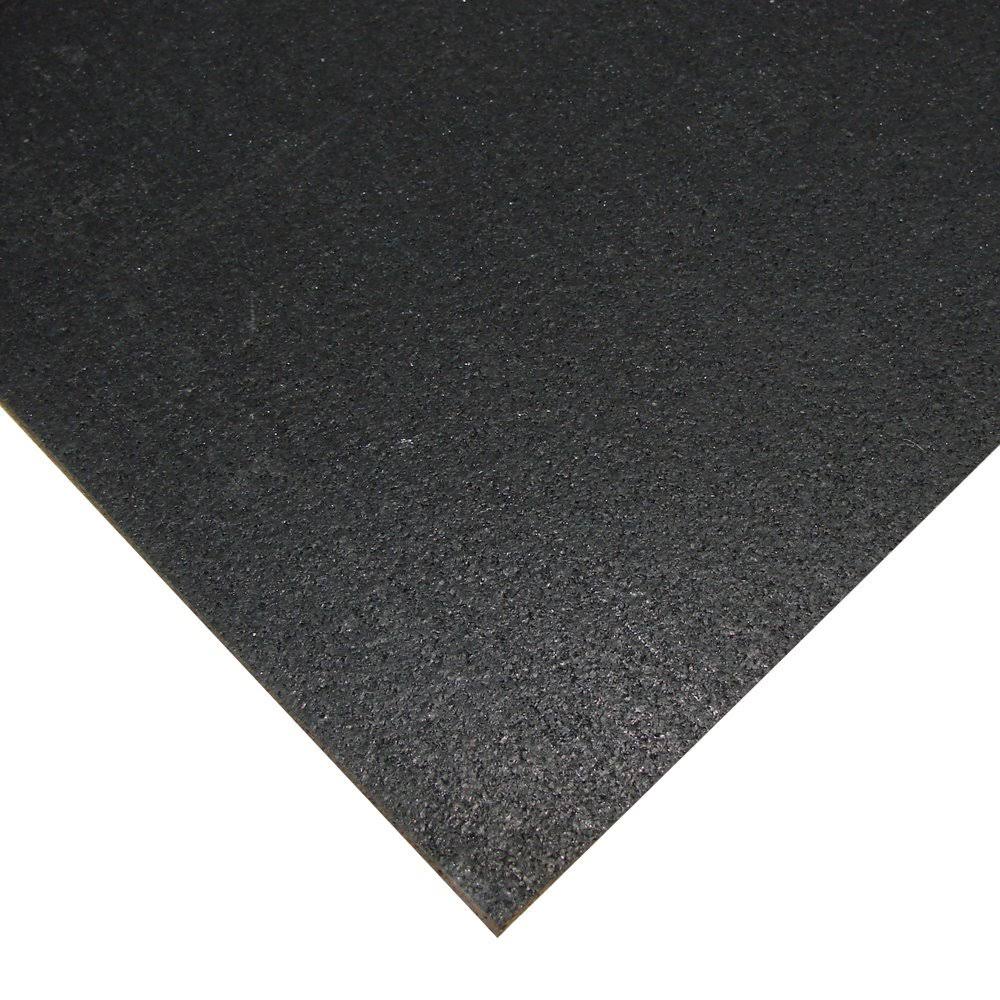 Rubber-Cal Elephant Bark Rubber Flooring - 3/16 in. x 4 ft. x 9 ft. - Black
