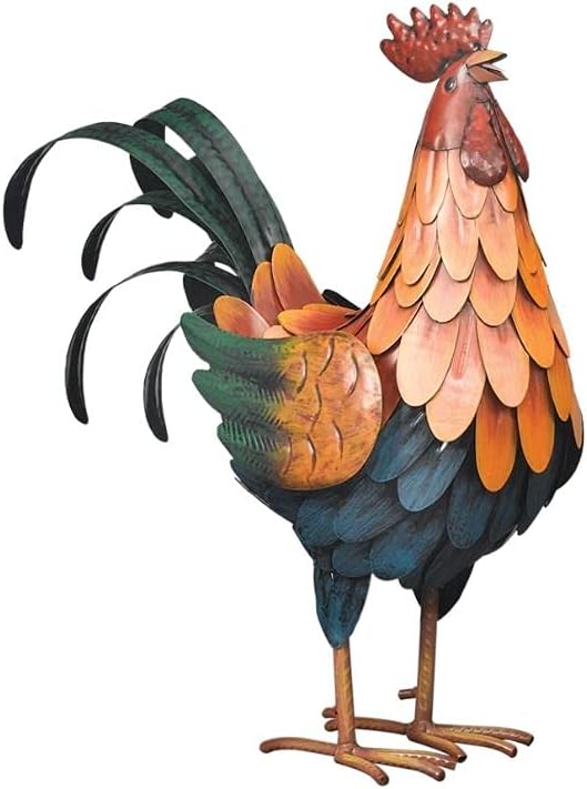 Regal Art & Gift 10190 Golden Rooster Decor, Medium, Multicolor Pack of 2