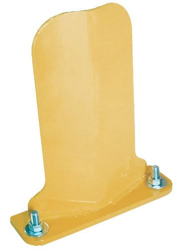 Vestil NPG4-18 Steel Low Profile Rack Guard 2 Mounting Holes 17-7 Height Base Measures 8 x 3 Safety Yellow