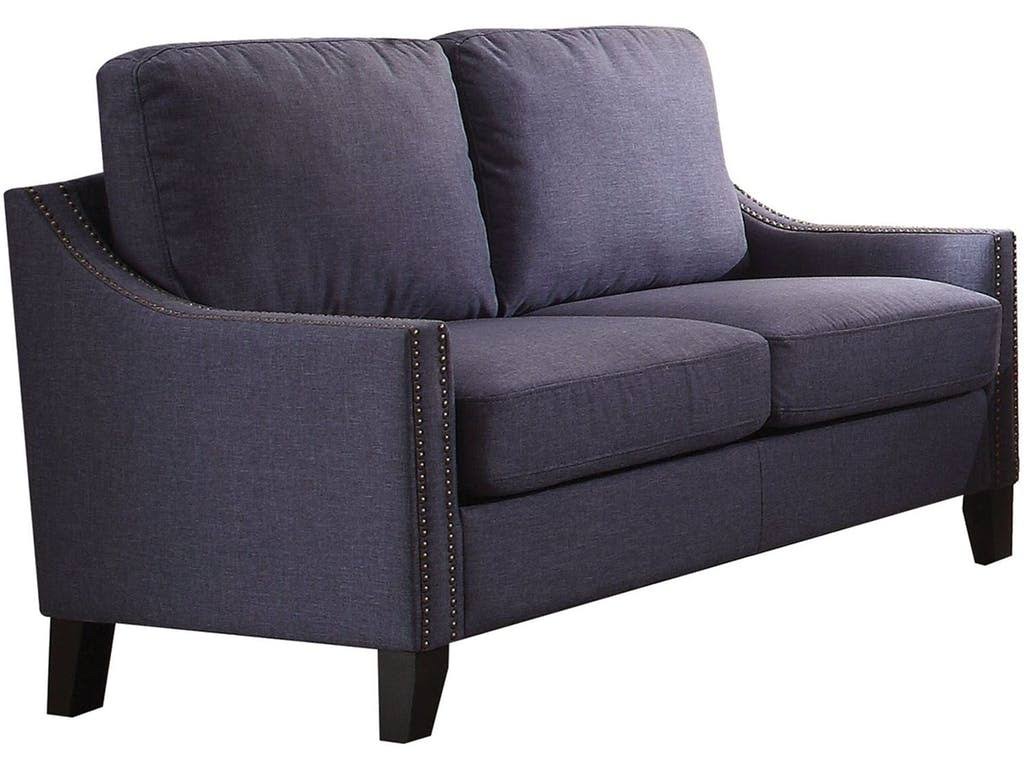 Acme Furniture Zapata Blue Linen Loveseat