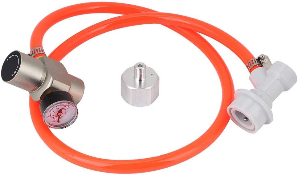 Tr21x4 CO2 Mini Gas Regulator Keg Stainless Steel Mini Gas Regulator Co2 Regulator Adapter Pressure Gauge Charger Kit Soda Accessories