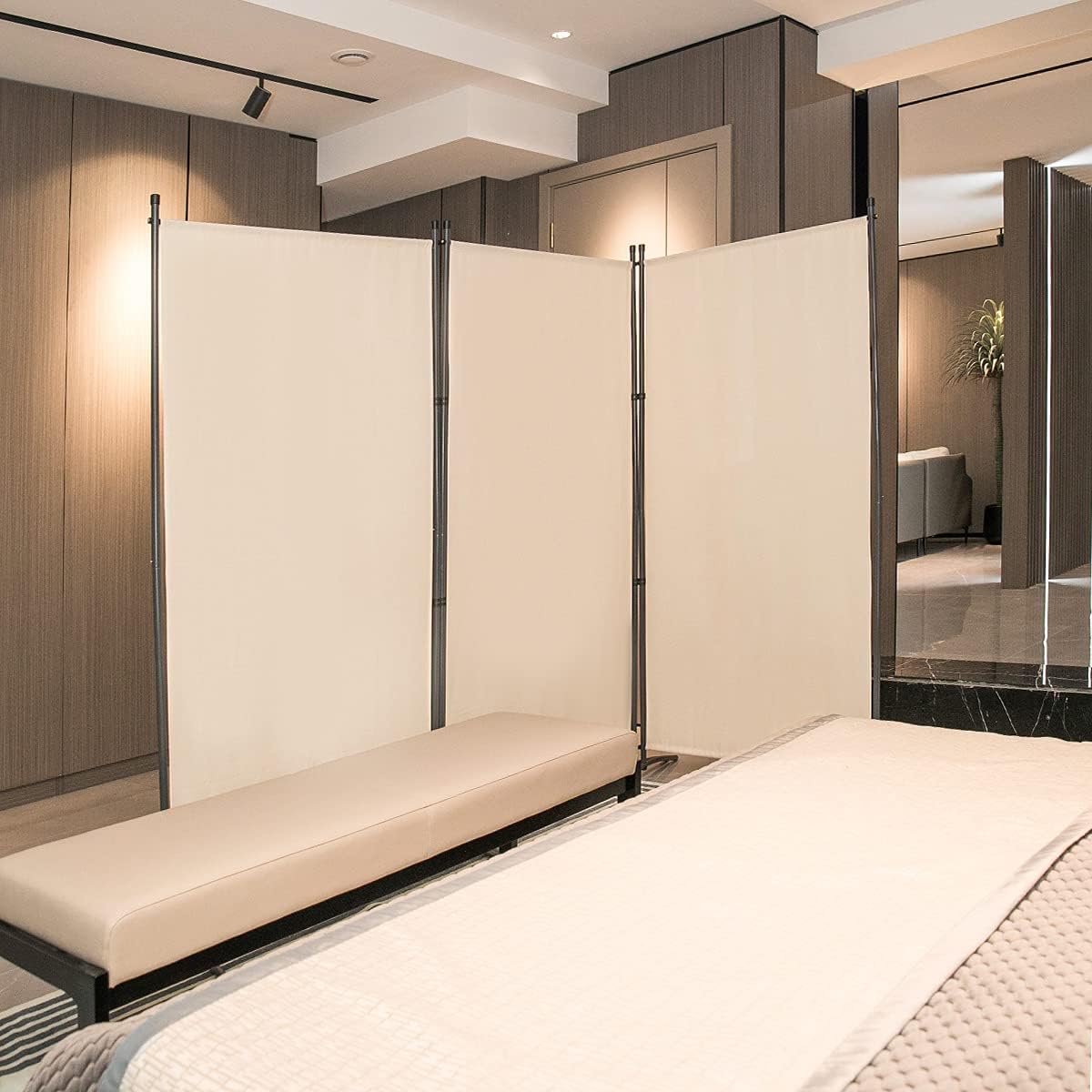 YASRKML 3 Panel Partition Room Dividers, Folding Privacy Screen for Office, Room Separators Divider Freestanding Indoor Changing Divider Screen Panel for Study Living Room 102x71.3in Pack of 2