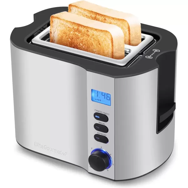 Toasters ECT-3100## Long Slot 4 Slice Toaster, Reheat, 6 Toast Settings, Defrost, Cancel Functions, Built-in Warming Rack, Extra Wide Slots for Bagels Waffles, Stainless Steel & Black(Stainless Steel)
