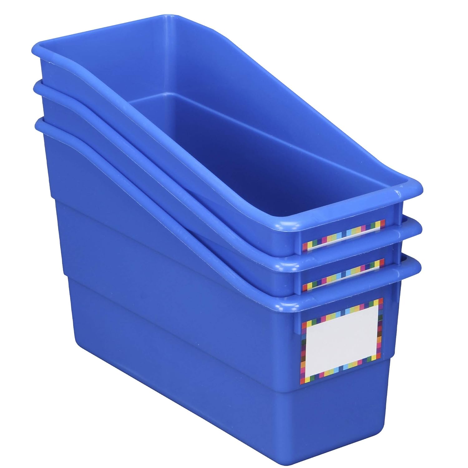 Really Good Stuff Durable Magazine, Book, Folder and File Holders – Ideal for Narrow or Vertical Storage Needs – Instantly Color Code Your Classroom – Choose from 22 Colors (Single Color Set of 12) Pack of 2