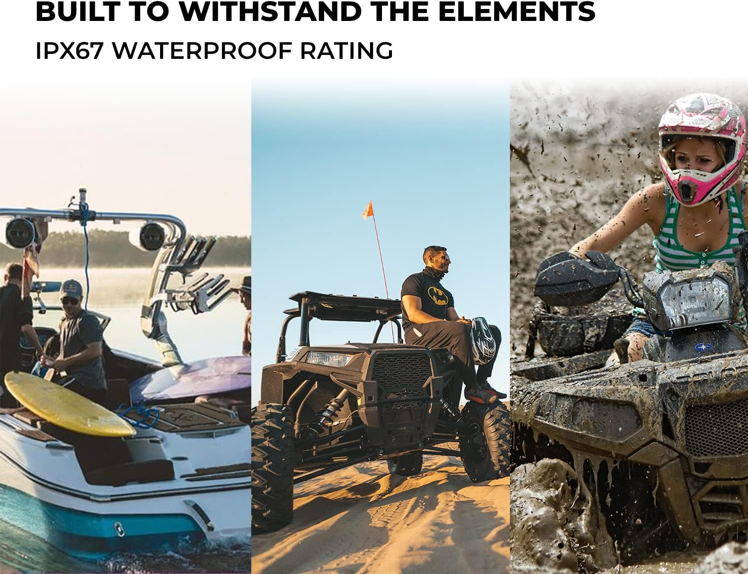 NVX MVPA2 600W Total RMS 2-Channel Bridgeable Marine-V Series Micro Class D Compact Marine/Powersports/Motorcycle Amplifier | IPX67 Waterproof Rating