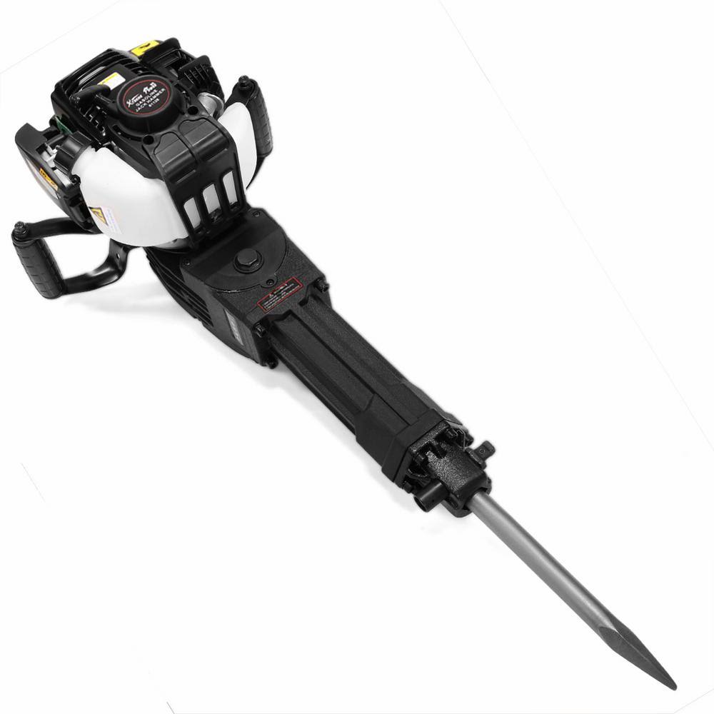 Xtremepowerus 38cc Gas Powered 4-Stroke Demolition Concrete Breaker Drill Jack Hammer with 2 Chisel - EPA Certified 61128