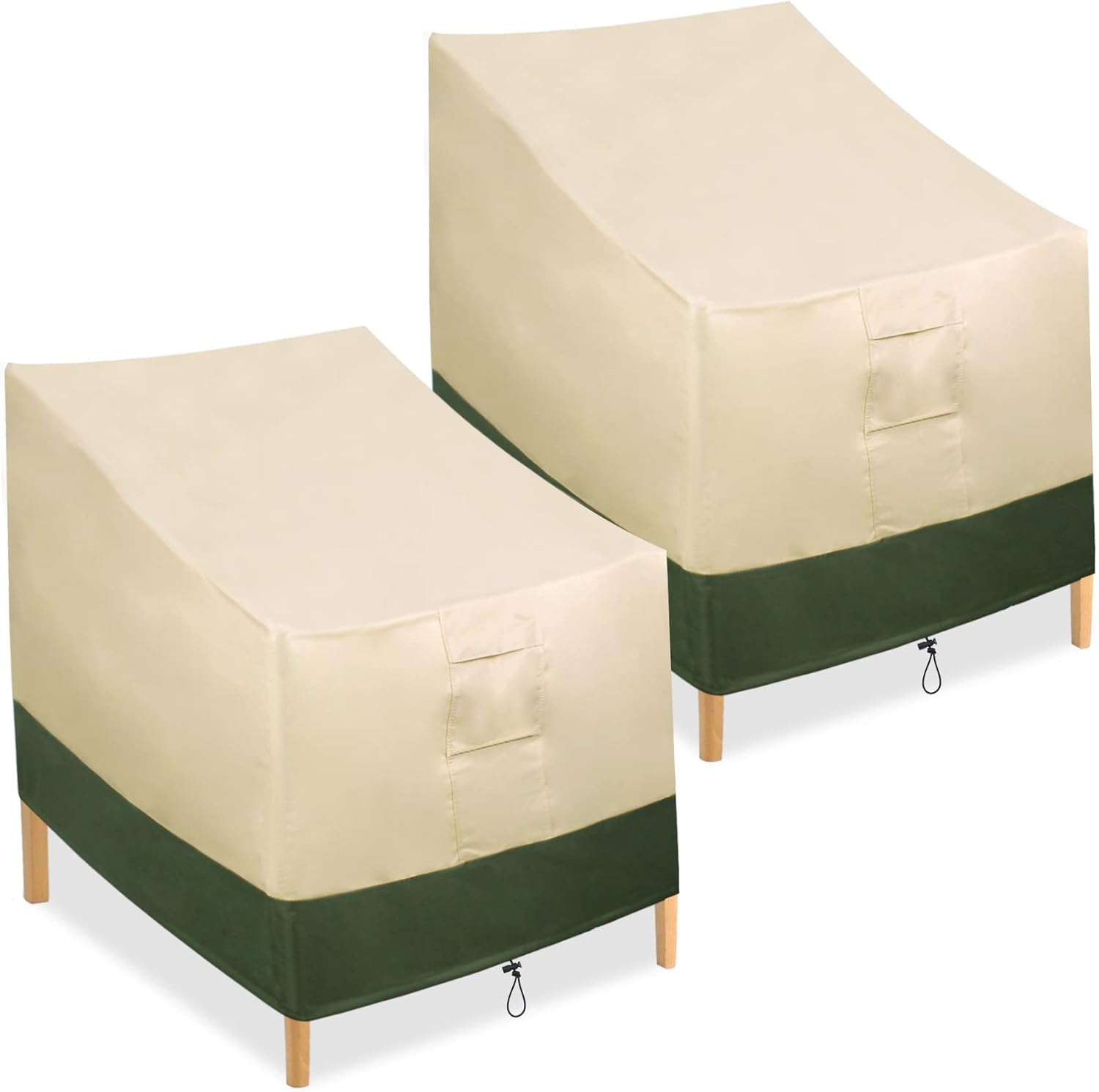 VEITHI Patio Chair Covers 2 Pack,Lounge Deep Seat Cover 35