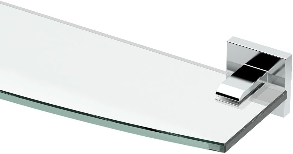 Gatco 4066 Elevate Glass Shelf, Brushed Brass Pack of 2