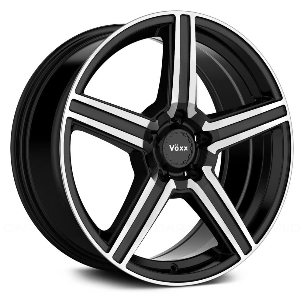 Voxx Como Wheel 20x8.5 5x115 5x120 Gloss Black Mach Face 20mm