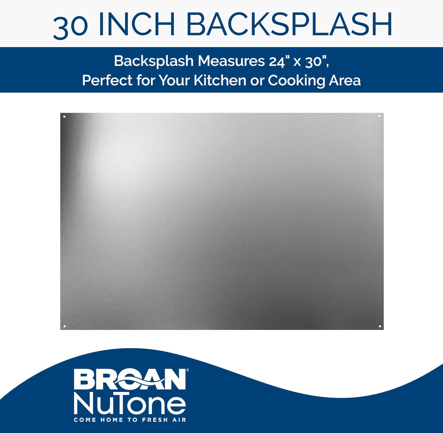 Broan-NuTone SP3004 Reversible Stainless Steel Backsplash Range Hood Wall Shield for Kitchen, 24 by 30-Inch Pack of 2