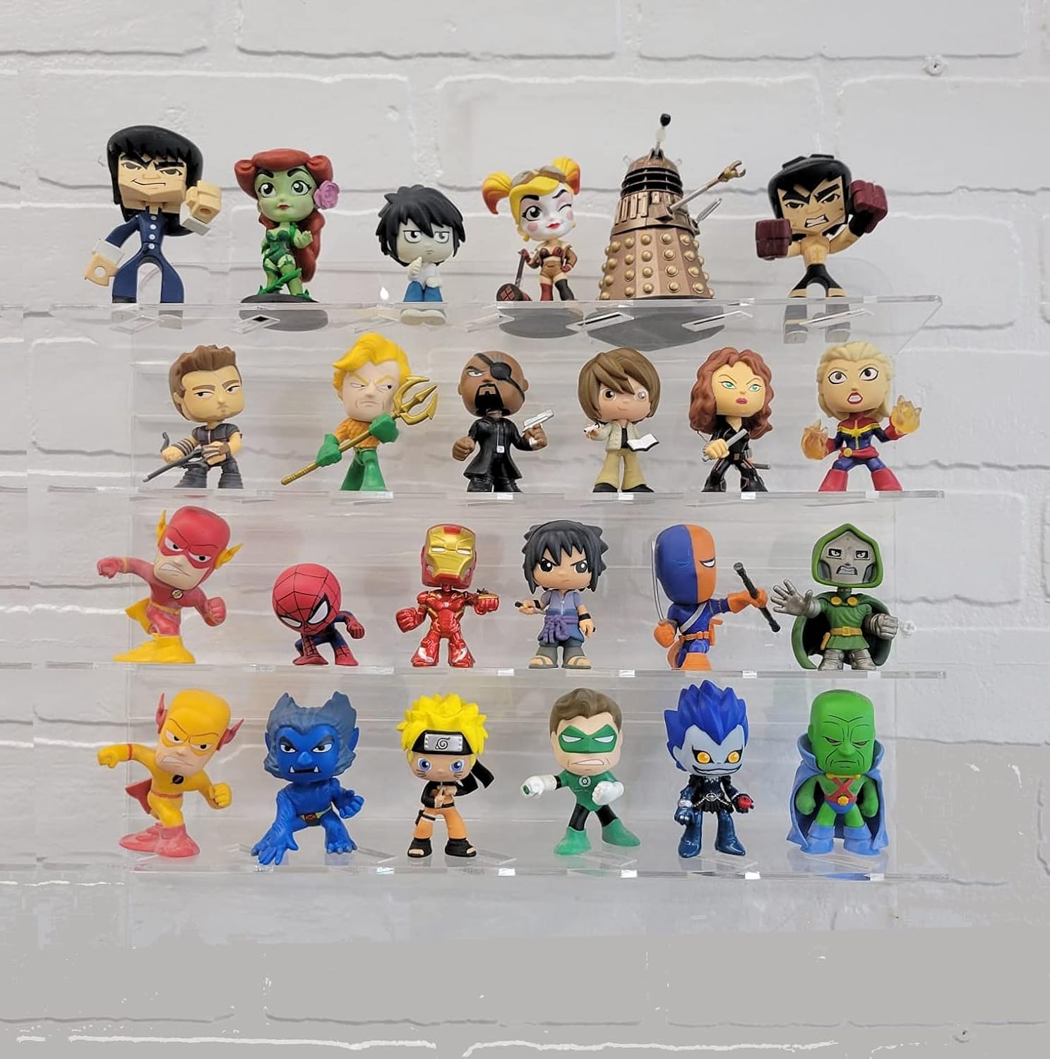 Acrylic Wall Display Case for 24 Figures, No Assembly Required, just Hang on Pack of 2