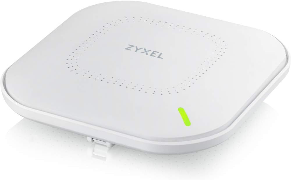 Zyxel True WiFi6 Wireless Access Point (802.11ax Dual Band), 3.0 Gbps with Quad Core CPU and Dual 4x4 5GHz + 2x2 2.4GHz MU-MIMO Antenna, Manageable via Nebula APP/Cloud or Standalone [NWA210AX]