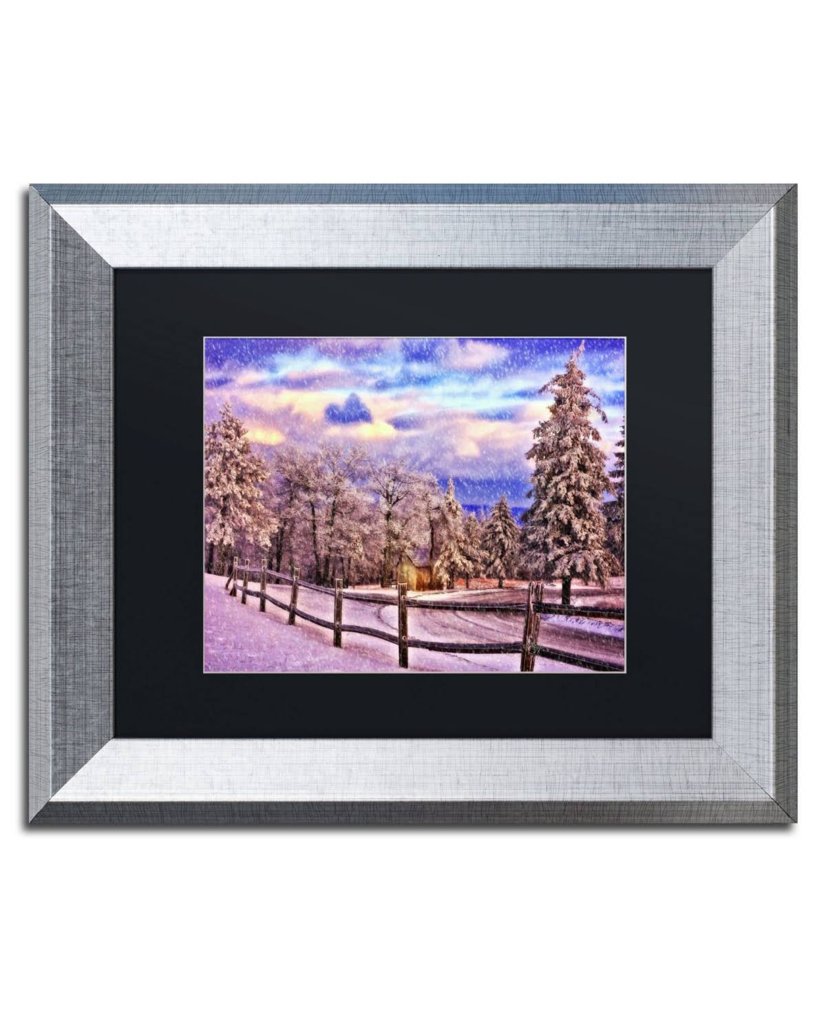 Trademark Fine Art on Top of Old Blue Knob by Lois Bryan, Black Matte, Silver Frame 11x14-Inch, Assorted