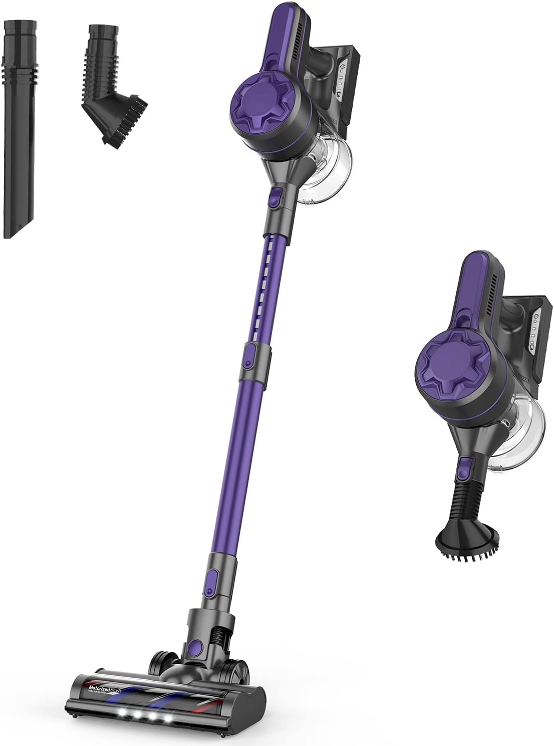 Cordless Vacuum Cleaner, Stick Vacuum with 5 Stages High Efficiency Filtration, 80000 RPM High-Speed Brushless Motor, 4 in 1 Handheld Vacuum for Hardwood Floor Pet Hair (Cordless Vacuum Cleaner