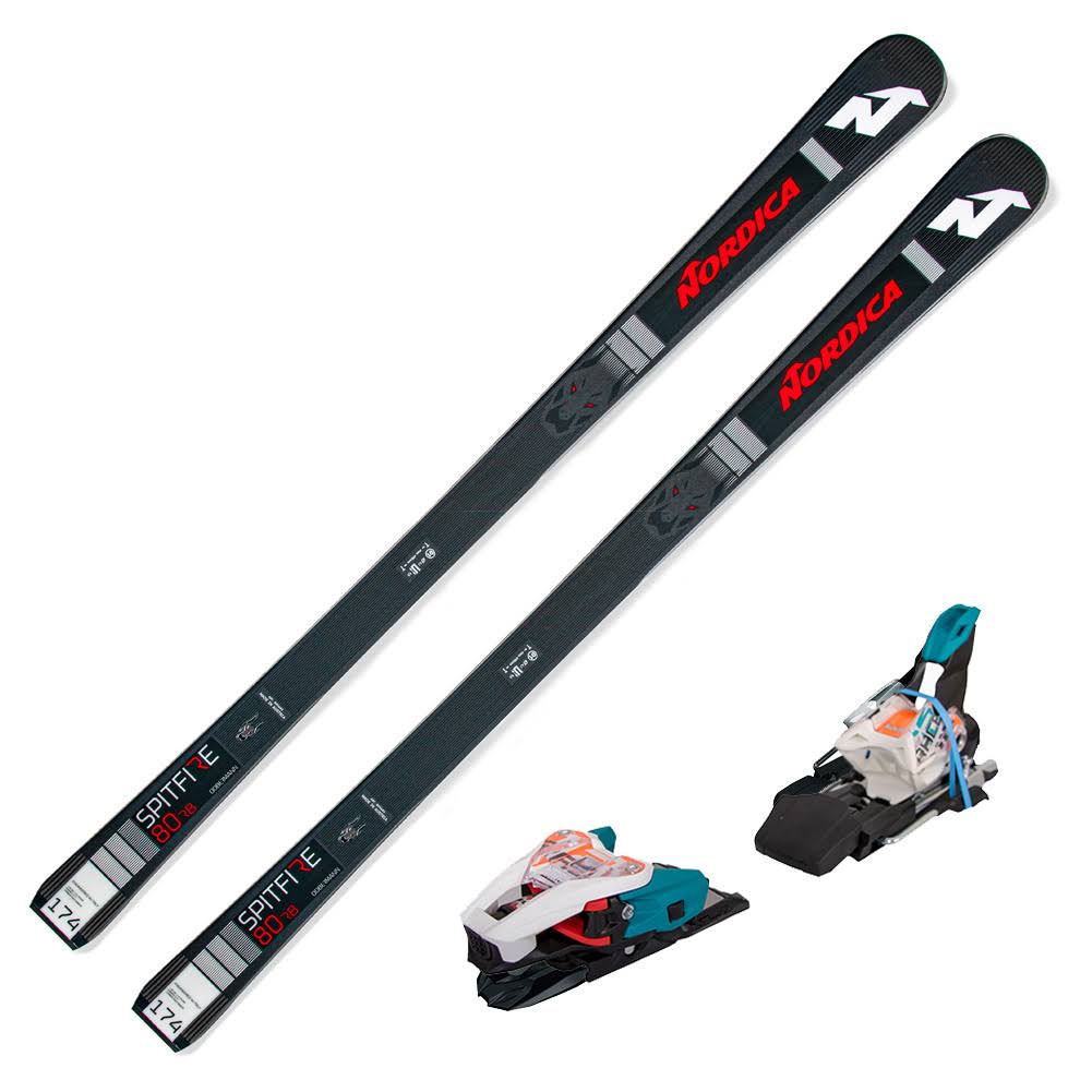 Nordica 2020 Dobermann Spitfire 80 RB Skis w/Marker Race Xcell 12.0 Bindings (162)