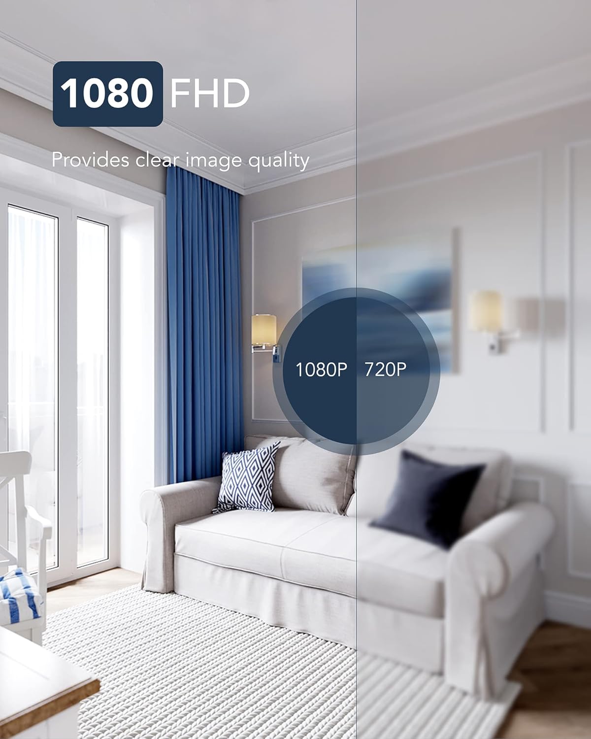 Pet Camera with Phone APP - Indoor Camera for Baby/Pet/Security, 360 Pan Tilt Zoom, 2-Way Audio, Motion/Sound Detection, SD&Cloud Storage, Night Vision, Pan&Tilt Remote Control, GNCC P3 Pack of 2